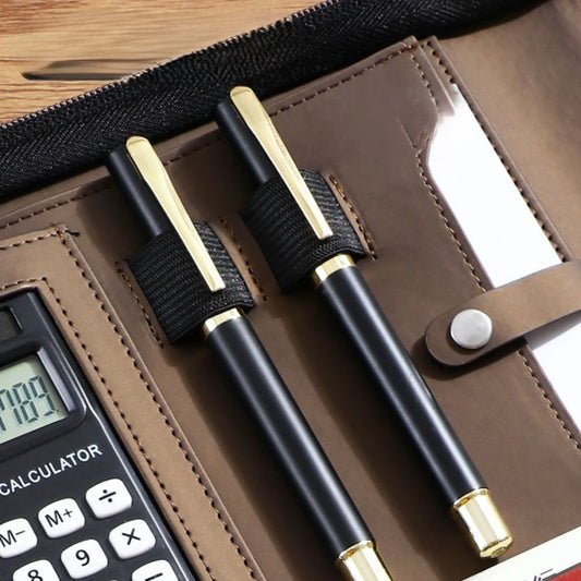 Carnet de notes professionnel en cuir verrouillable (RDC)